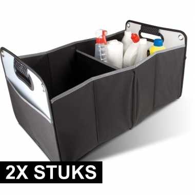2x stuks auto kofferbak organizers tas 35 x 30 x 60 cm